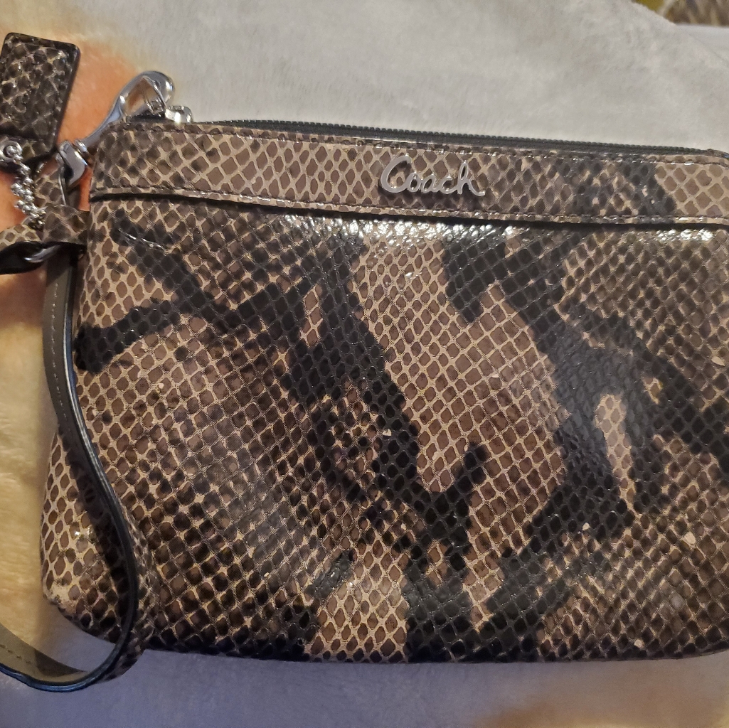 Coach Python Wristlet